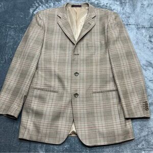 Loriano 40R Disegno Collezione Super 100s Men's Wool Blazer Sport Coat Glenplaid